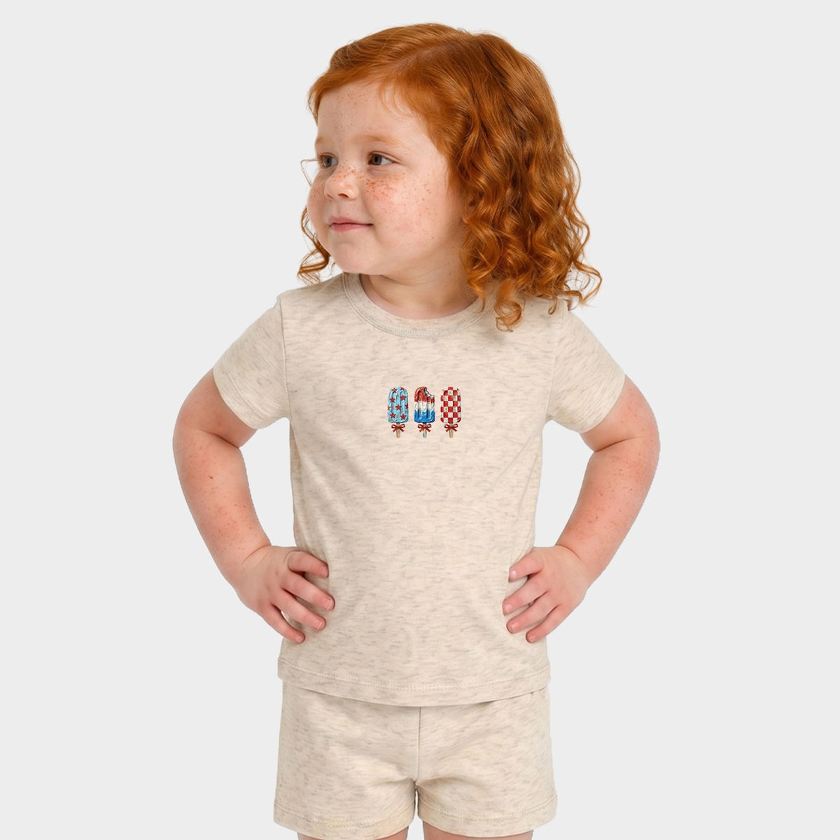 Patriotic Popsicles - Toddler Crew Shorts Set product image 3