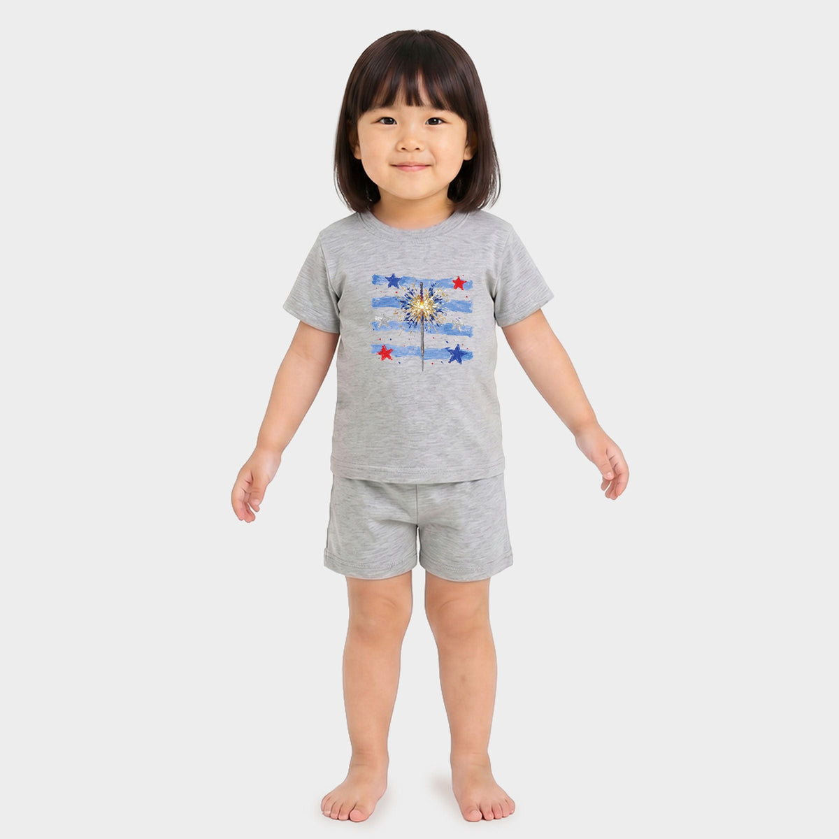 Sparkler Stripes - Toddler Crew Shorts Set product image 5