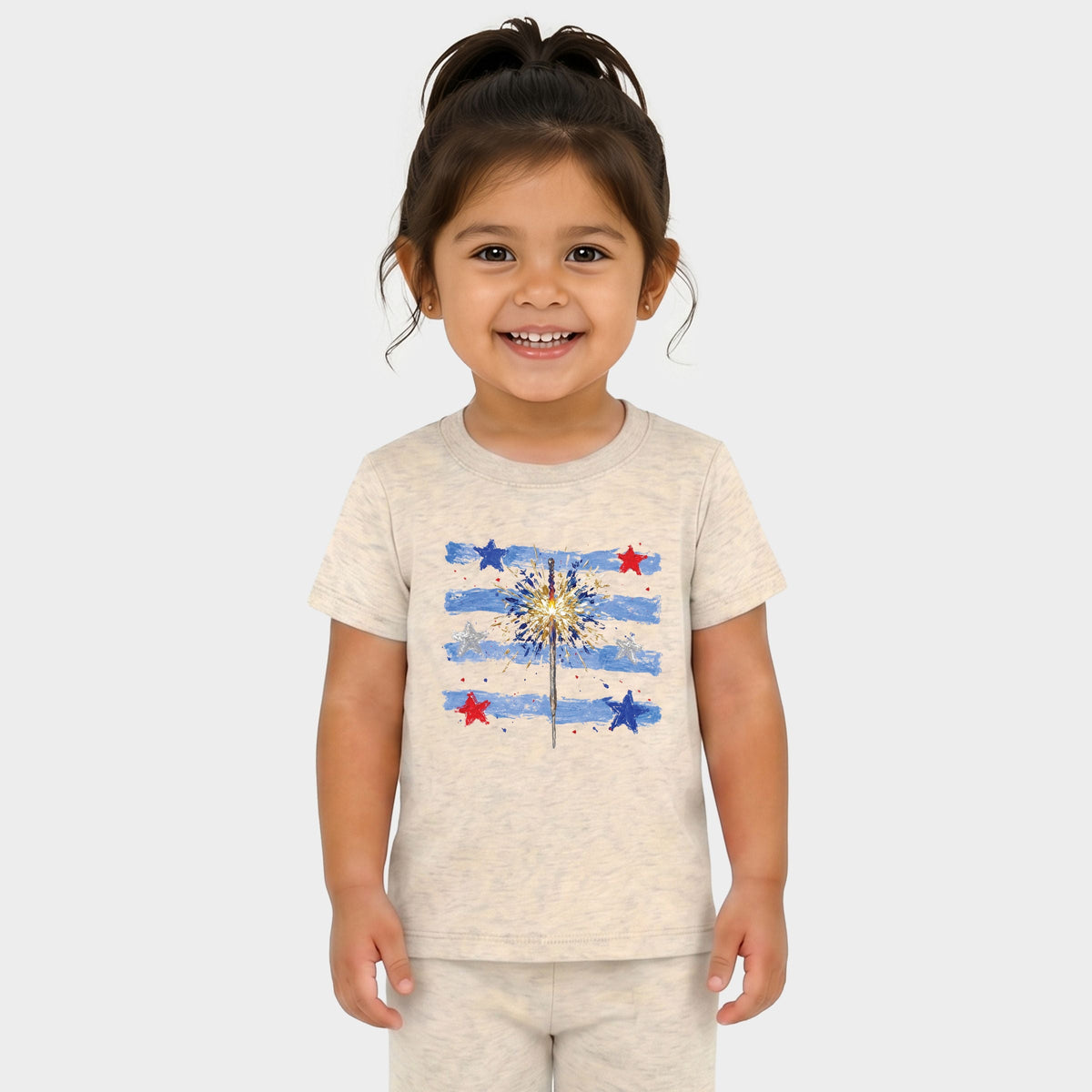 Sparkler Stripes - Toddler Crew Shorts Set product image 2