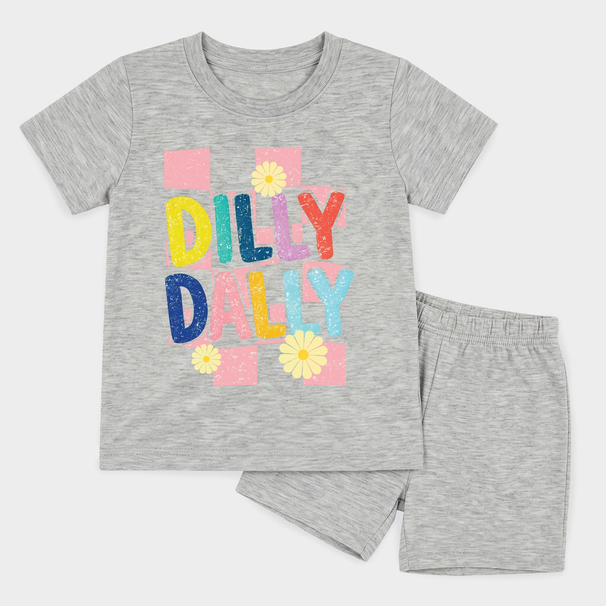 Dilly Dally Checkered - Toddler Crew Shorts Set product image 8