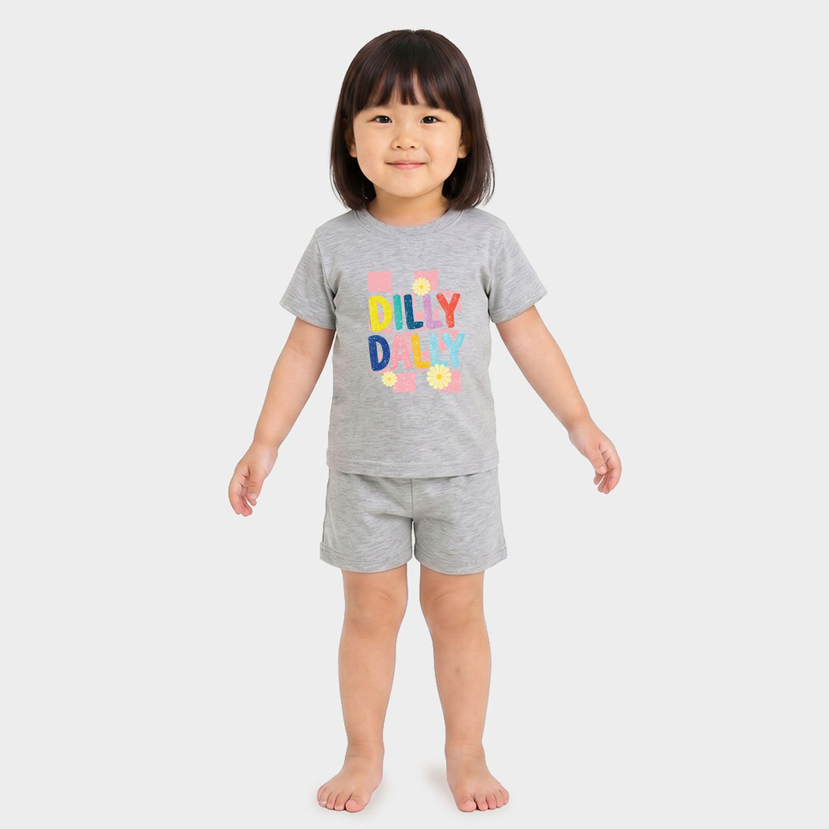 Dilly Dally Checkered - Toddler Crew Shorts Set product image 5
