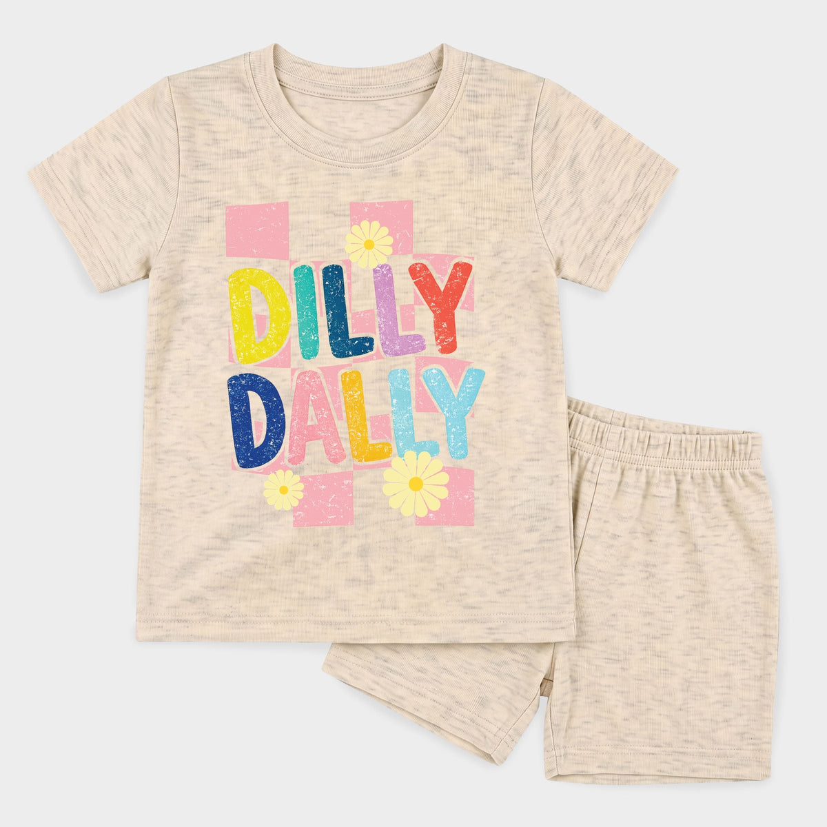 Dilly Dally Checkered - Toddler Crew Shorts Set product image 9