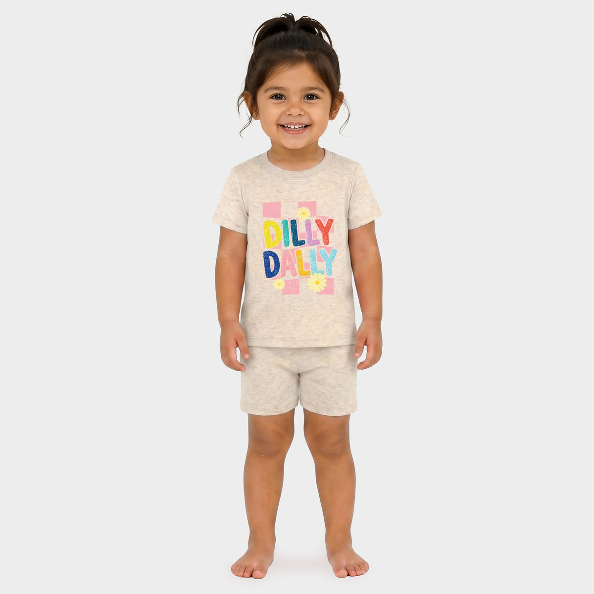 Dilly Dally Checkered - Toddler Crew Shorts Set product image 1