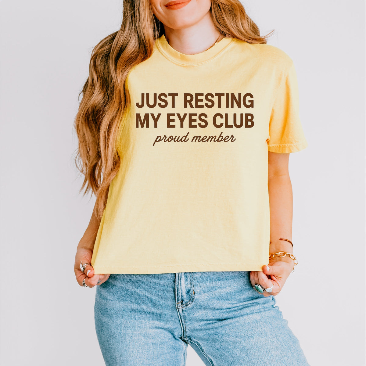 Just Resting My Eyes Club Proud Member - Women's Boxy Crop product image 11