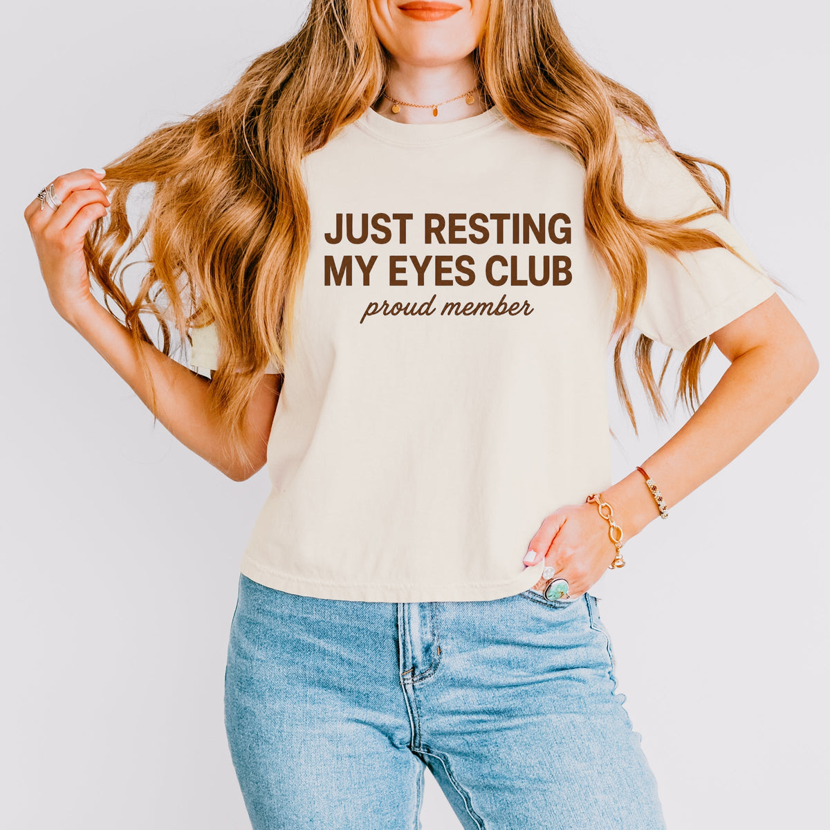 Just Resting My Eyes Club Proud Member - Women's Boxy Crop product image 4