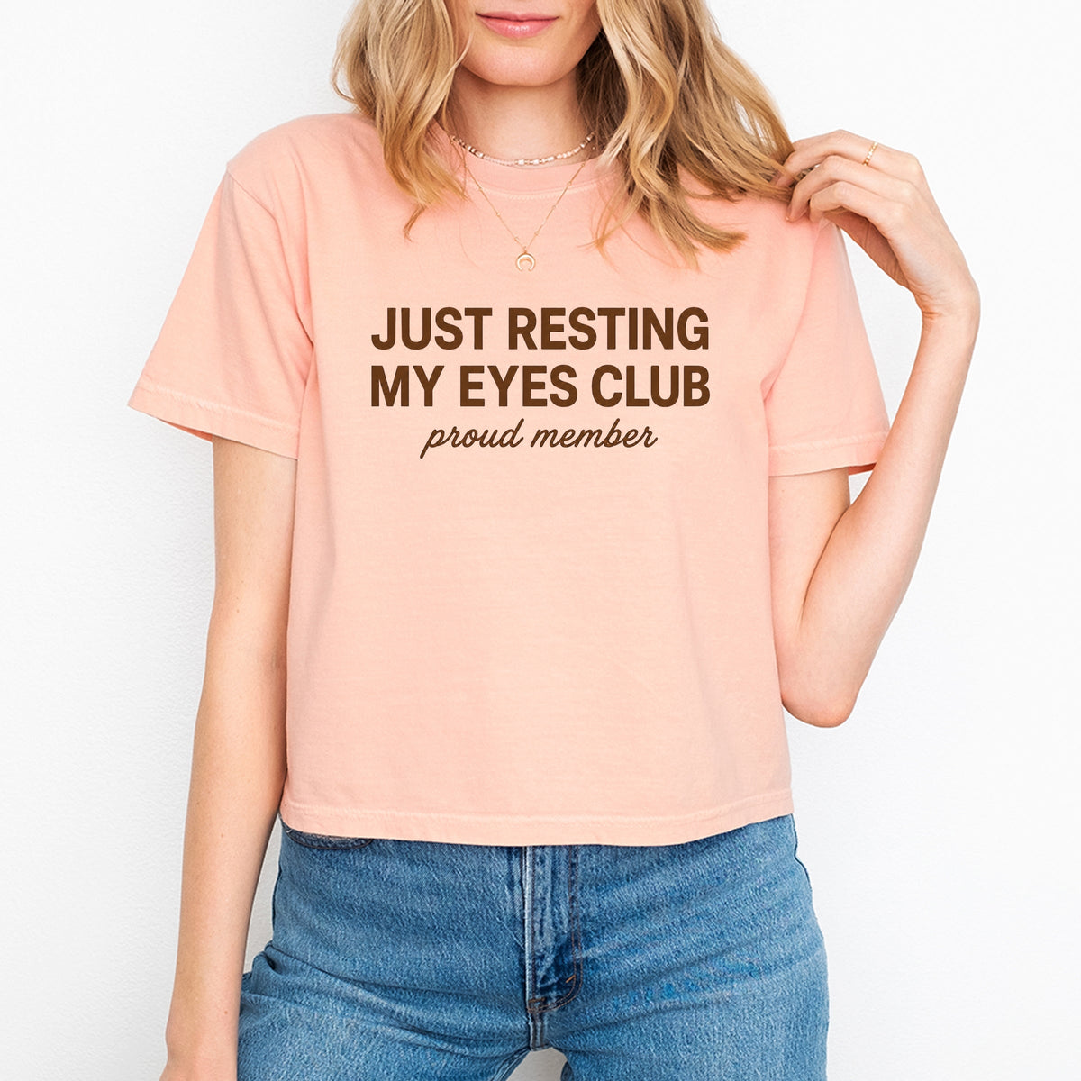 Just Resting My Eyes Club Proud Member - Women's Boxy Crop product image 14