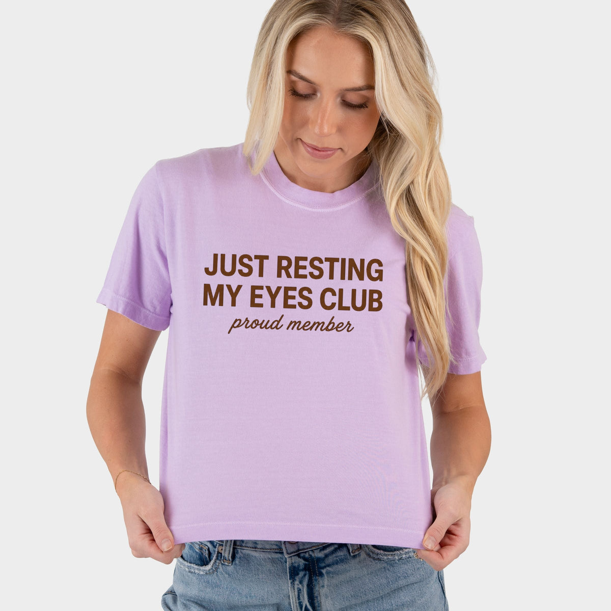 Just Resting My Eyes Club Proud Member - Women's Boxy Crop product image 13