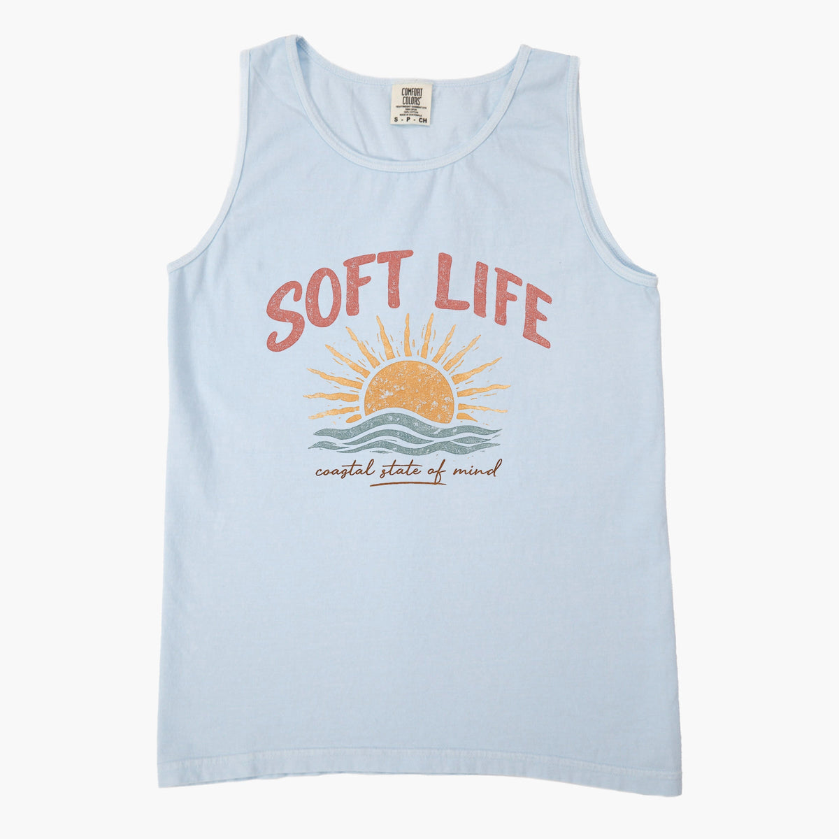 Soft Life - Women's Garment Dyed Graphic Tank Top