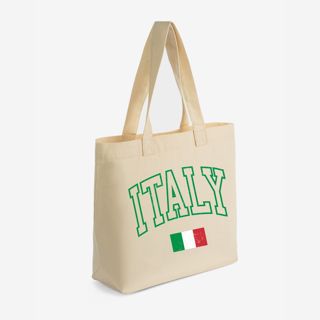 Italy Flag - Zippered Canvas Tote
