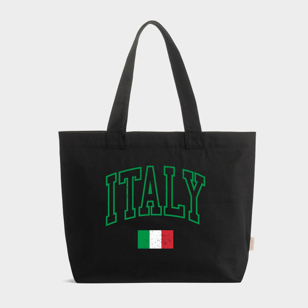 Italy Flag - Zippered Canvas Tote