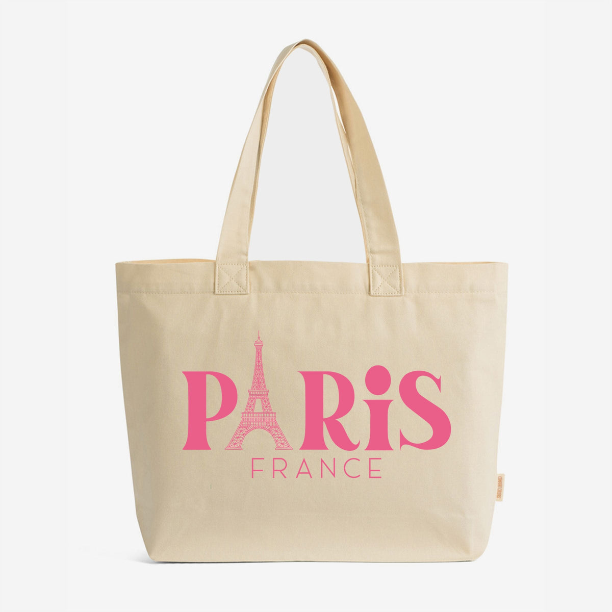 Paris France Eiffel Tower - Zippered Canvas Tote