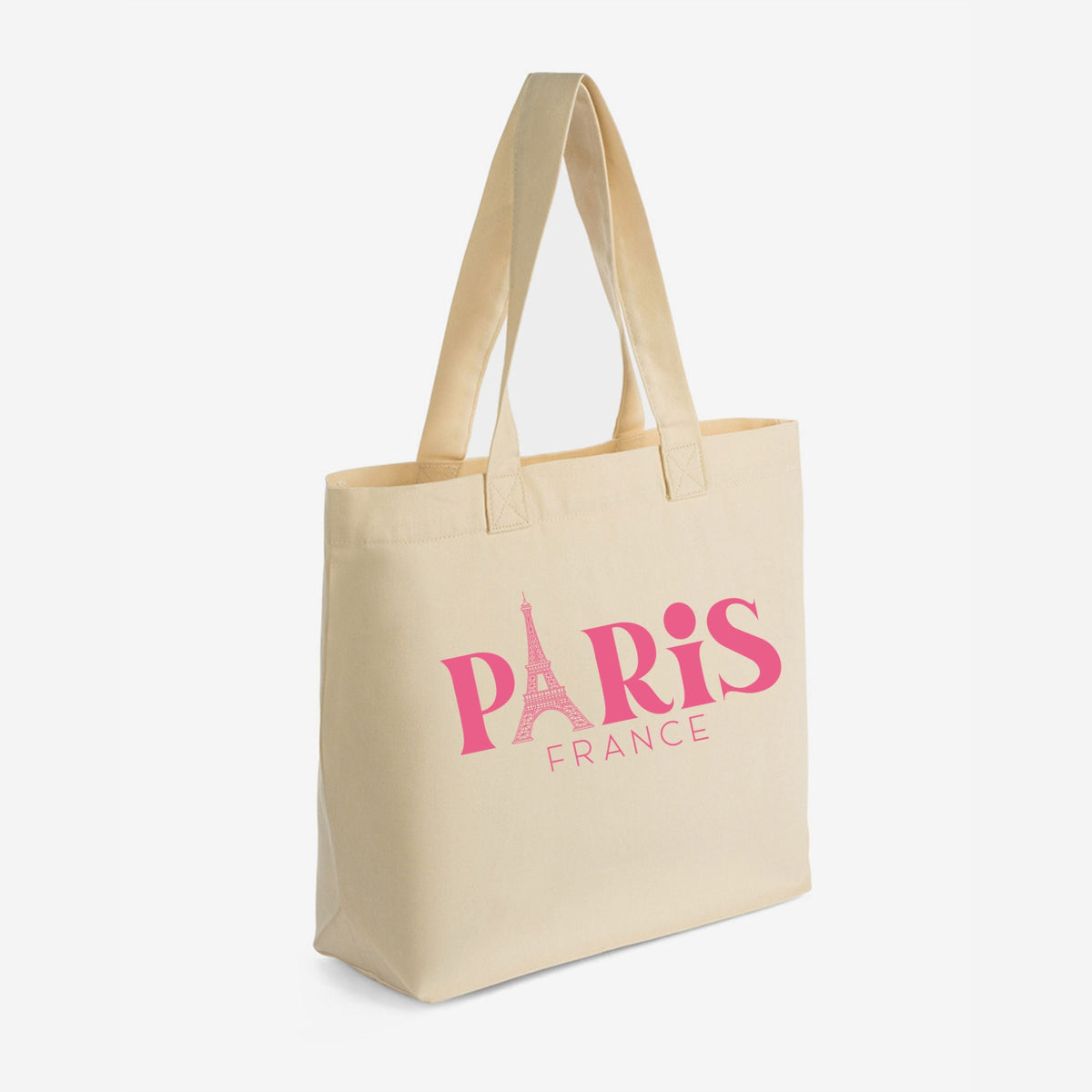 Paris France Eiffel Tower - Zippered Canvas Tote