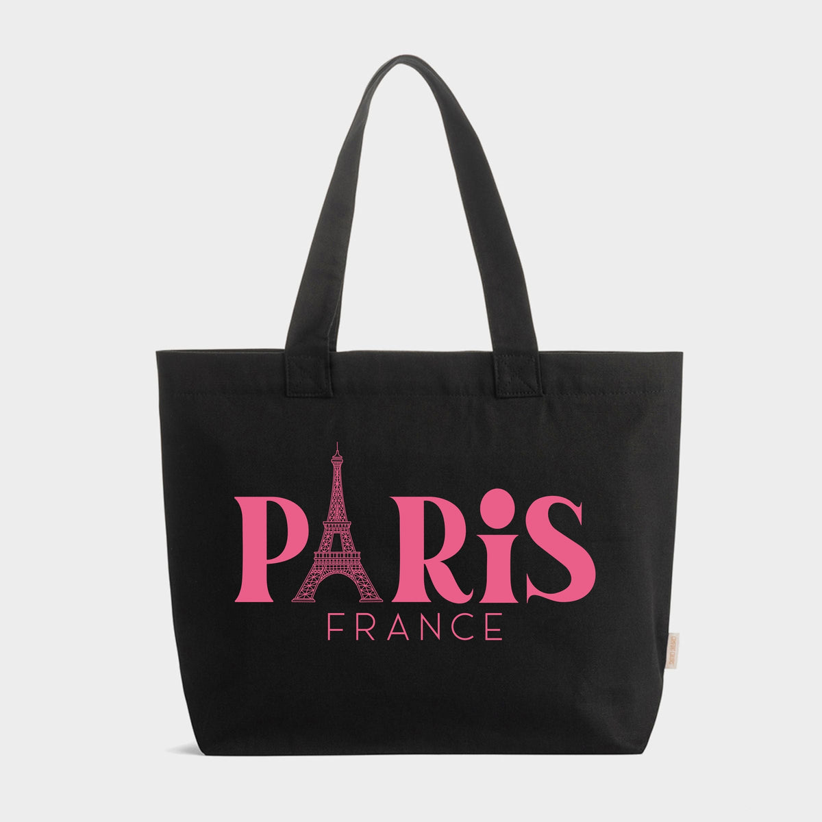 Paris France Eiffel Tower - Zippered Canvas Tote