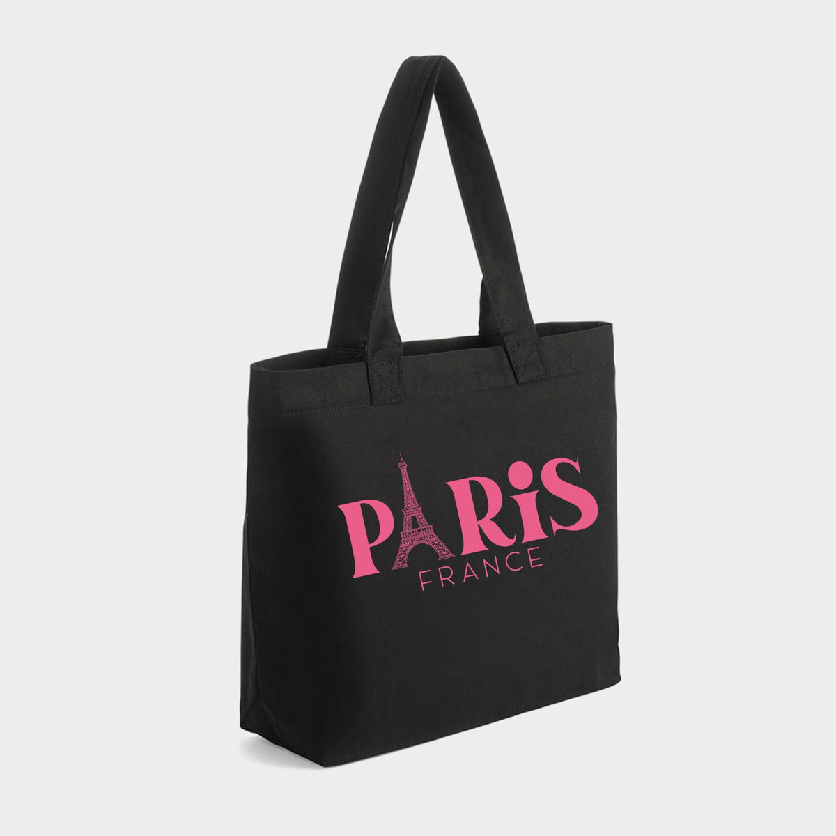 Paris France Eiffel Tower - Zippered Canvas Tote