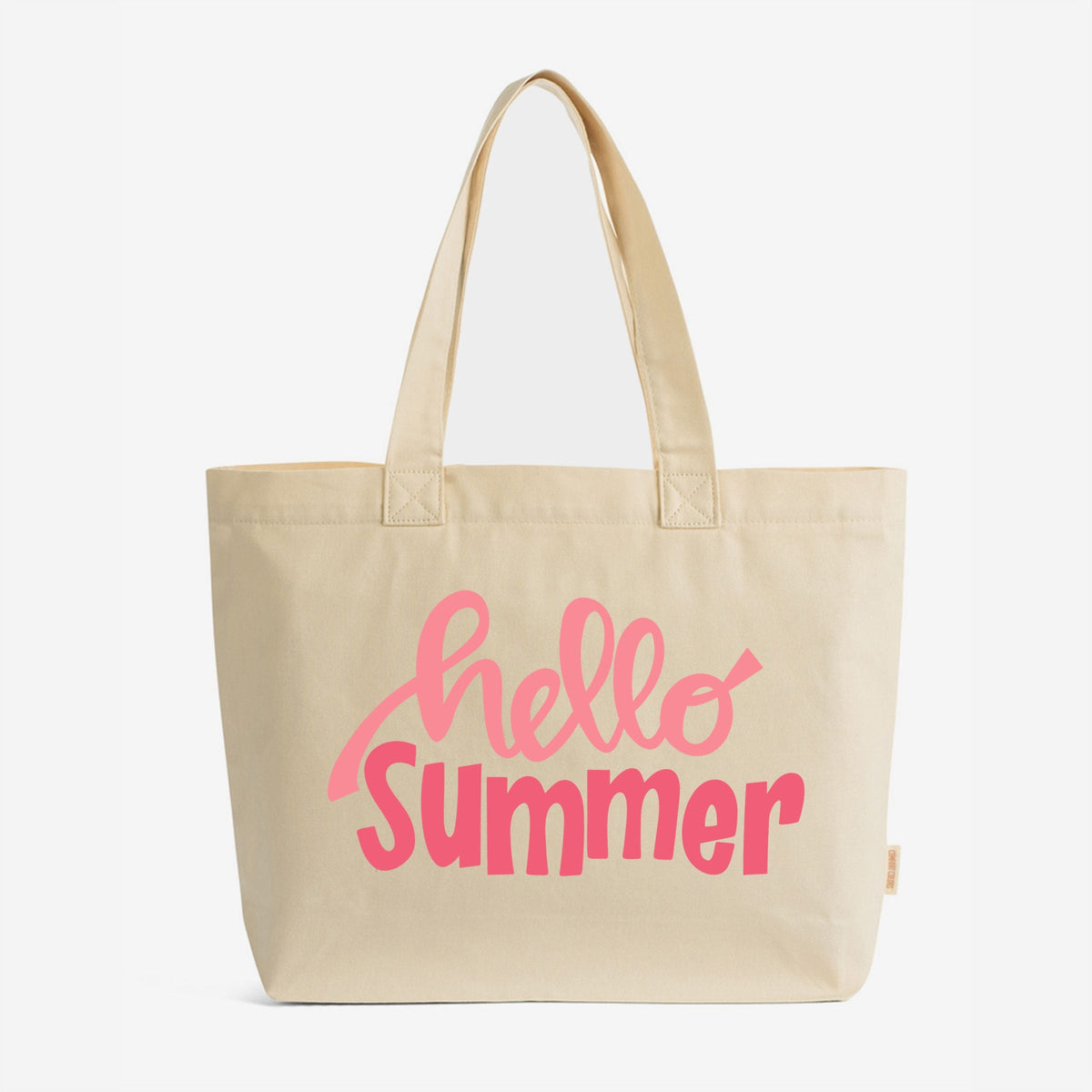 Hello Summer - Zippered Canvas Tote