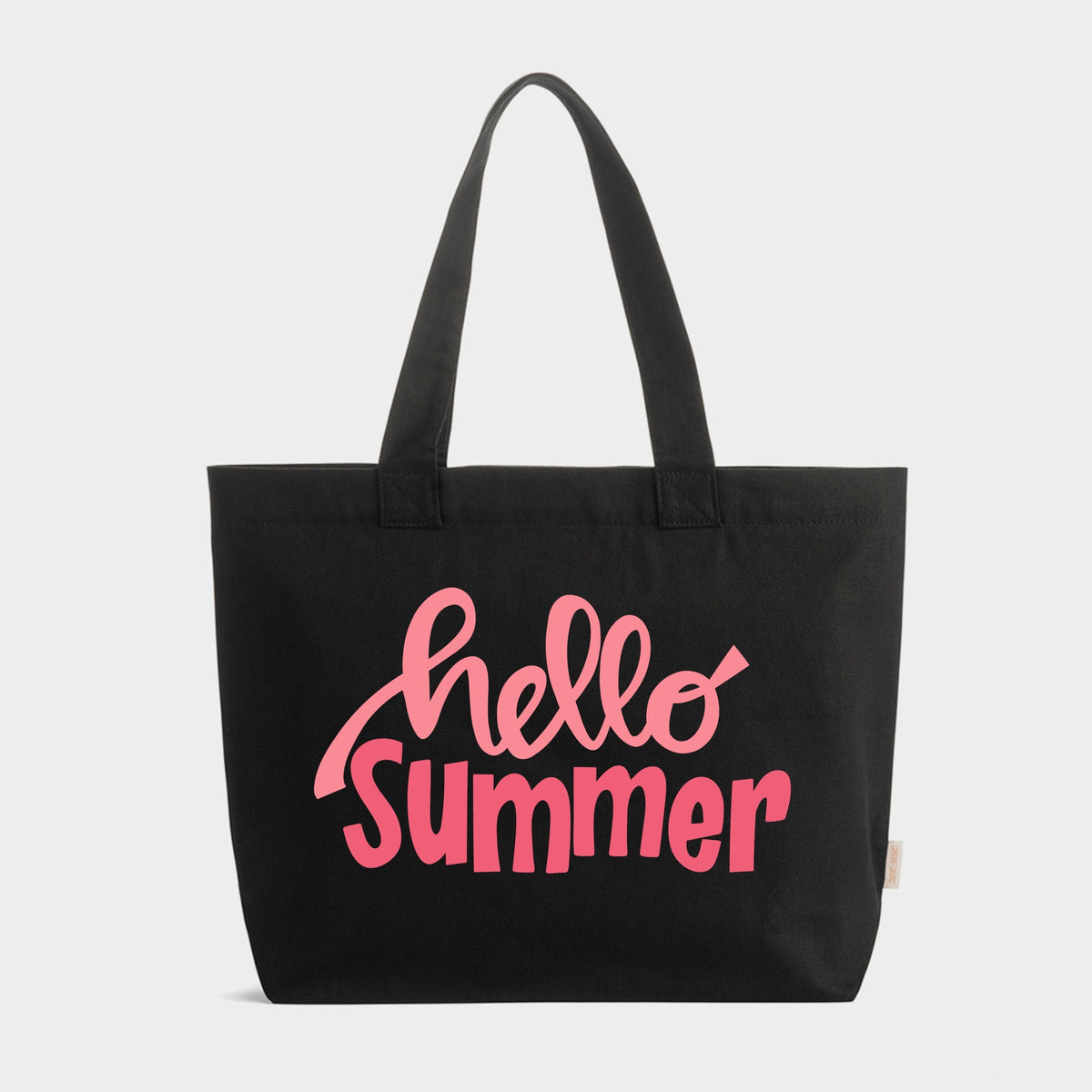 Hello Summer - Zippered Canvas Tote