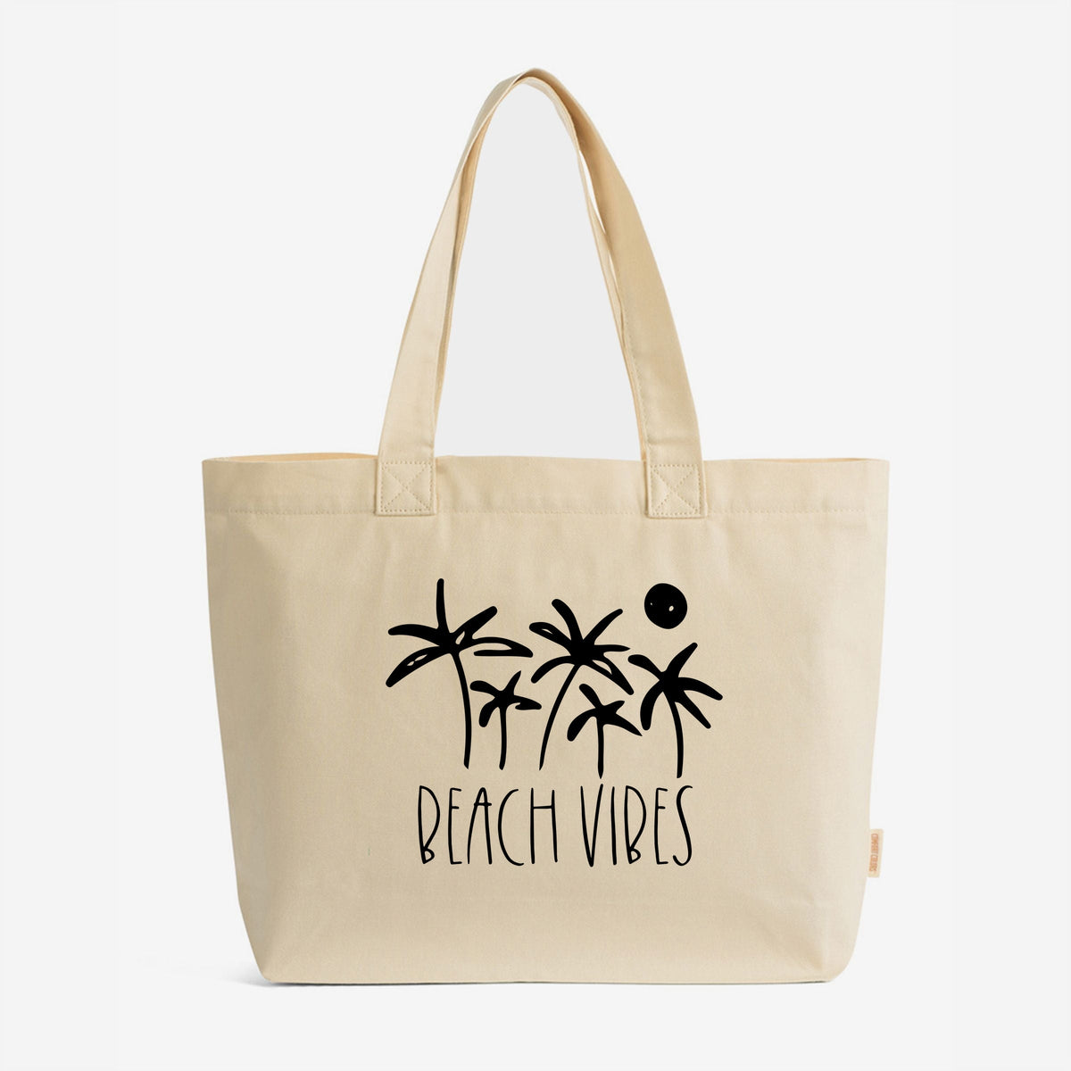 Beach Vibes Trees - Zippered Canvas Tote