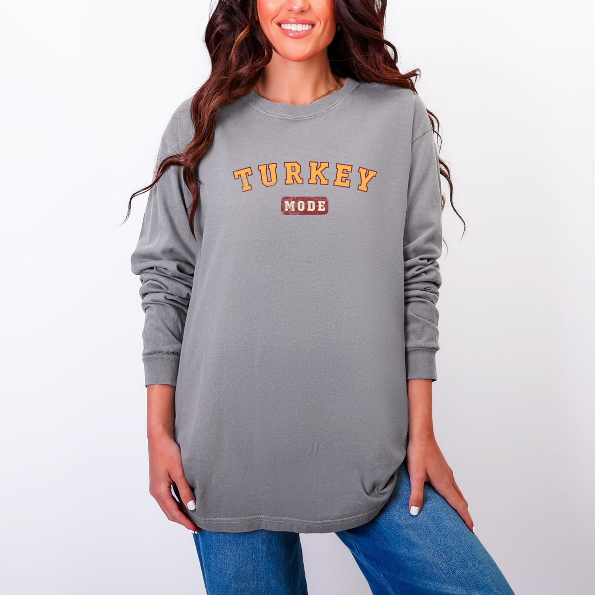 Turkey Mode - Women's Garment Dyed Long Sleeve Graphic product image 4