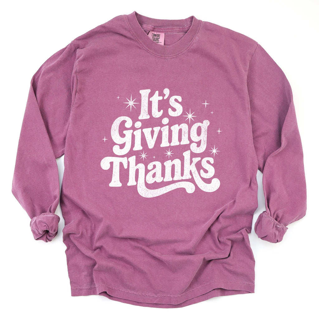 Its Giving Thanks - Women's Garment Dyed Long Sleeve product image 4