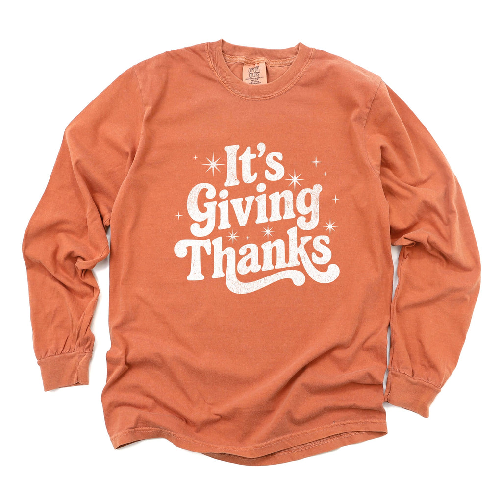 Its Giving Thanks - Women's Garment Dyed Long Sleeve product image 2