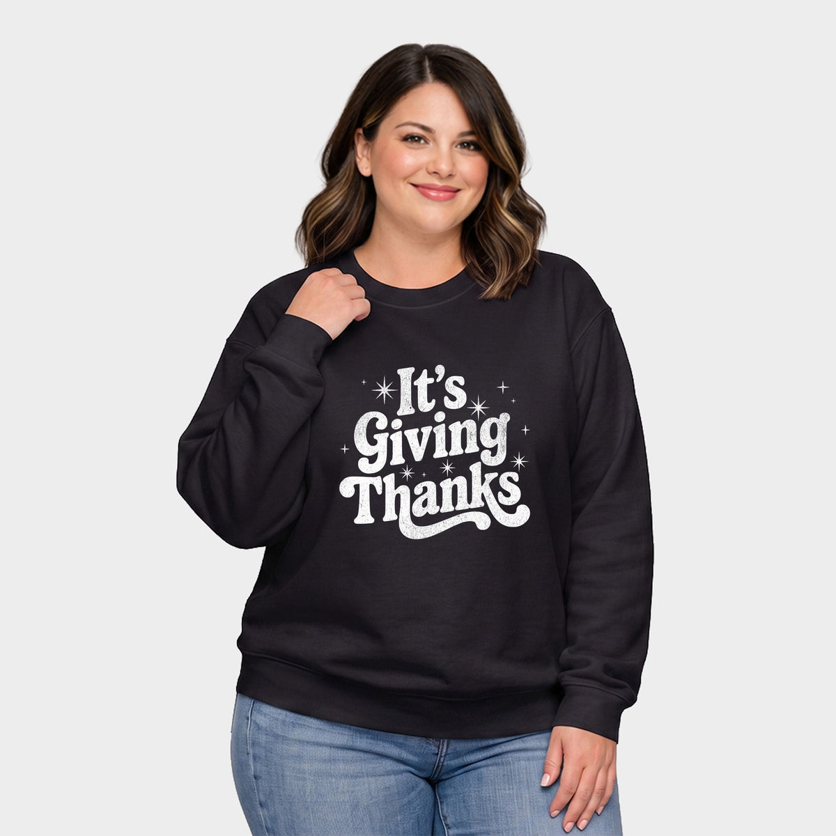 Its Giving Thanks - Women's Plus Sized Graphic Sweatshirt product image 2