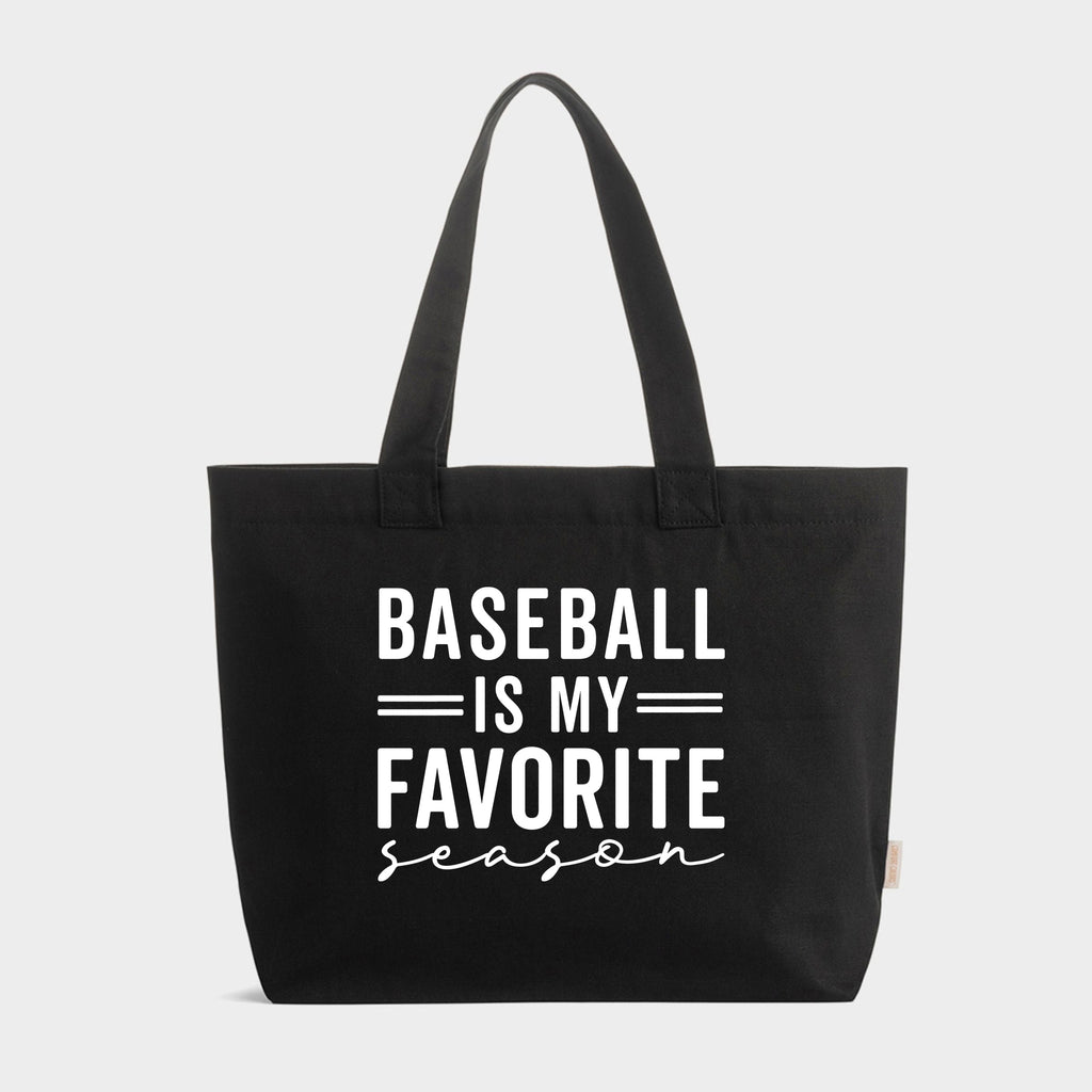 Baseball Is My Favorite Season - Zippered Canvas Tote