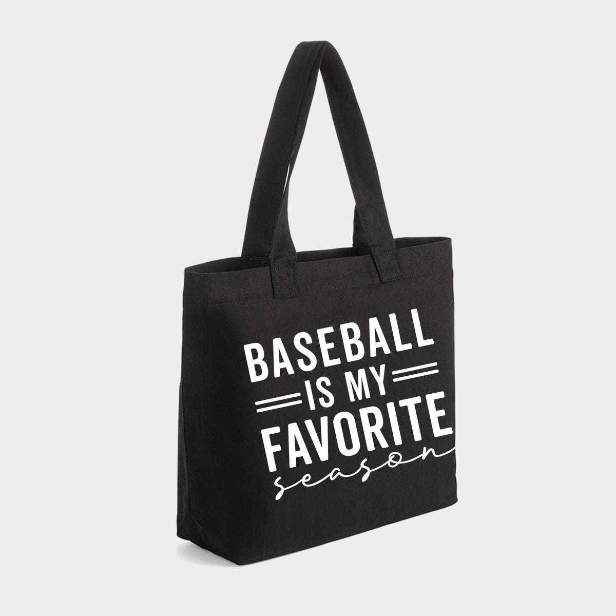 Baseball Is My Favorite Season - Zippered Canvas Tote