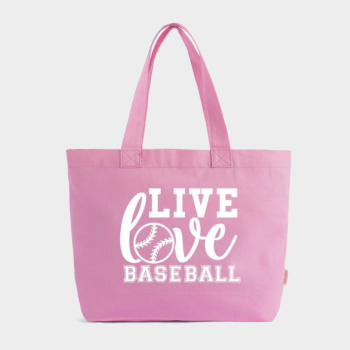 Live Love Baseball - Zippered Canvas Tote