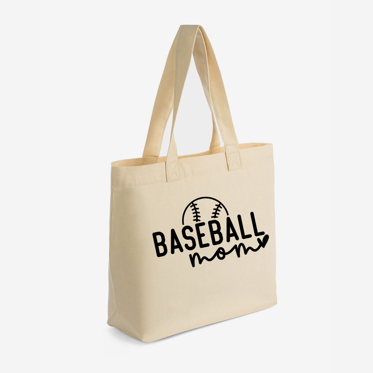 Baseball Mom Ball - Zippered Canvas Tote