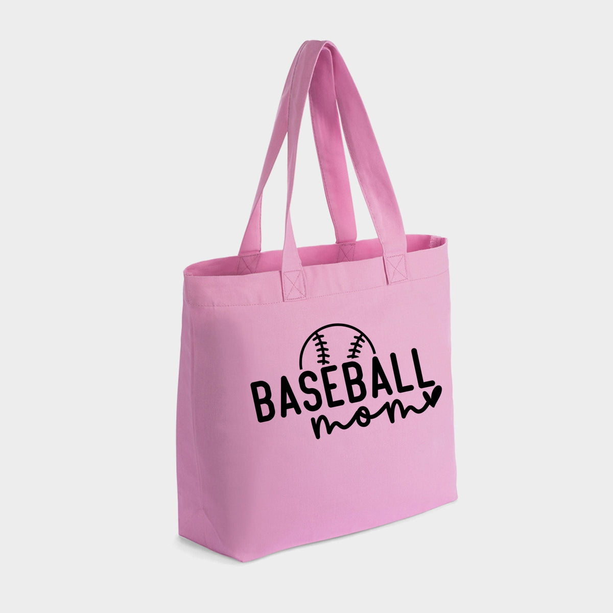 Baseball Mom Ball - Zippered Canvas Tote