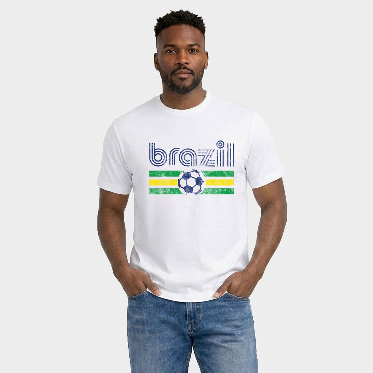 Brazil Soccer Flag - Men's Garment Dyed Graphic T-Shirt product image 1