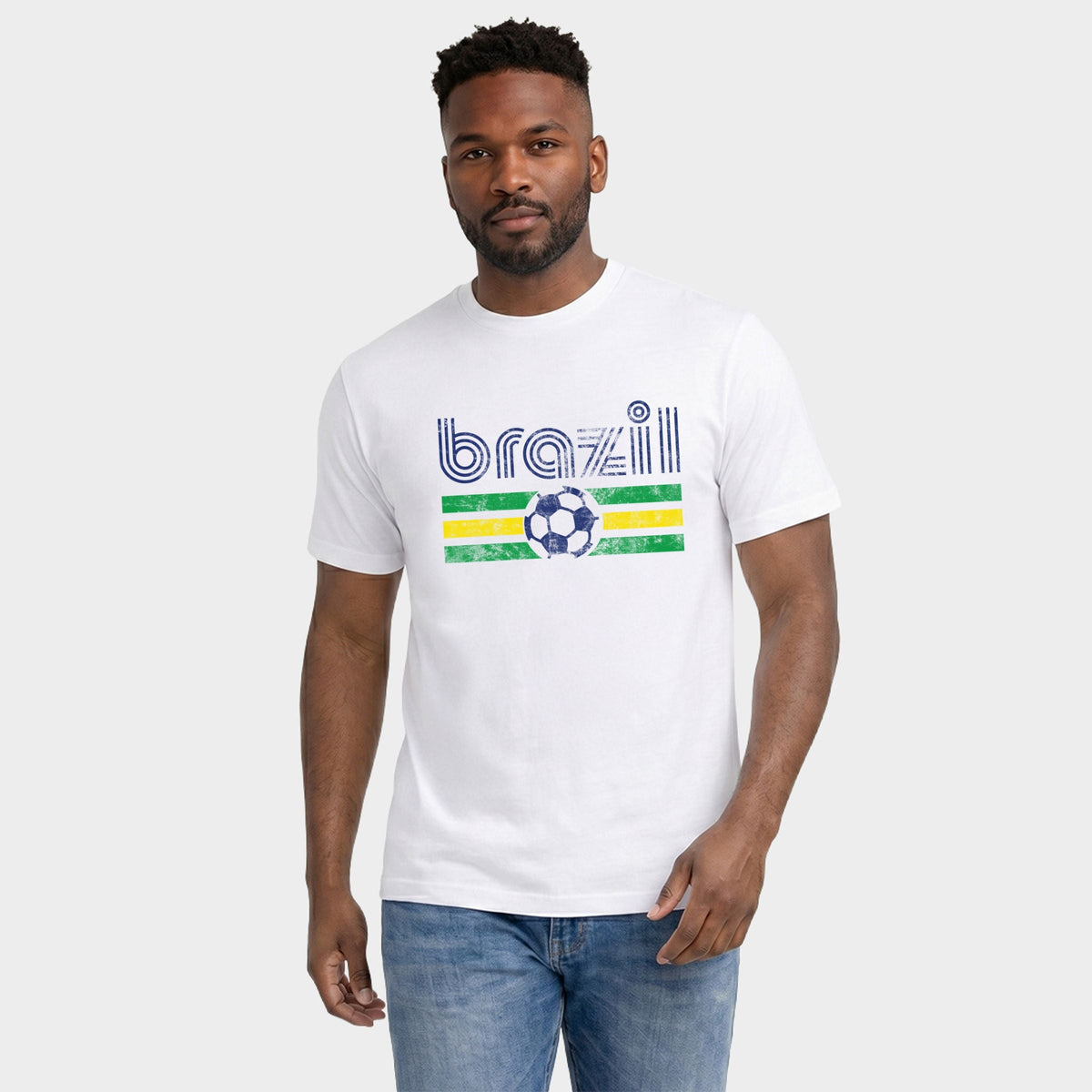 Brazil Soccer Flag - Men's Garment Dyed Graphic T-Shirt product image 2