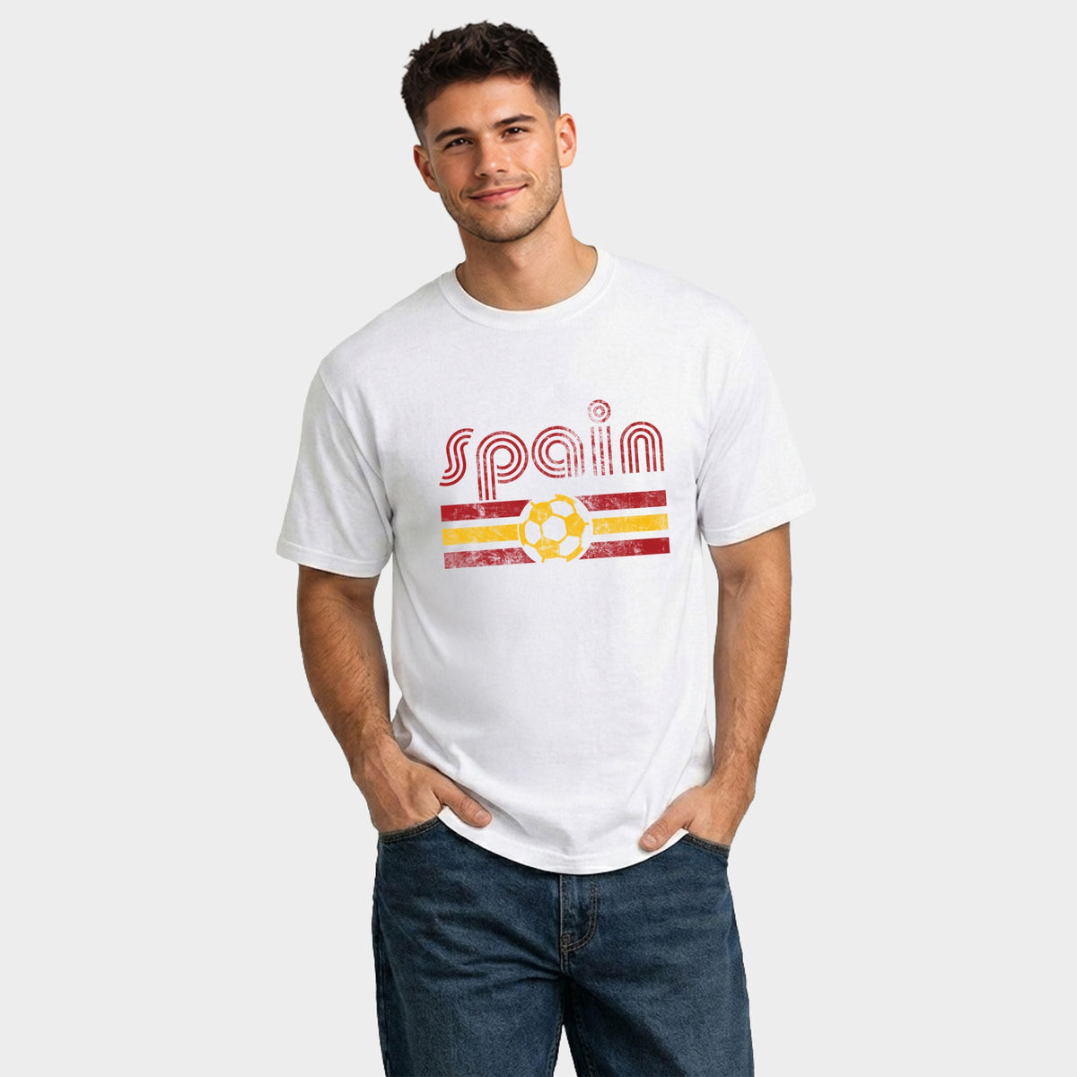 Spain Soccer Flag - Men's Garment Dyed Graphic T-Shirt product image 2