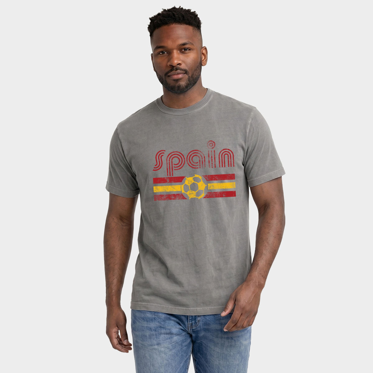 Spain Soccer Flag - Men's Garment Dyed Graphic T-Shirt product image 5