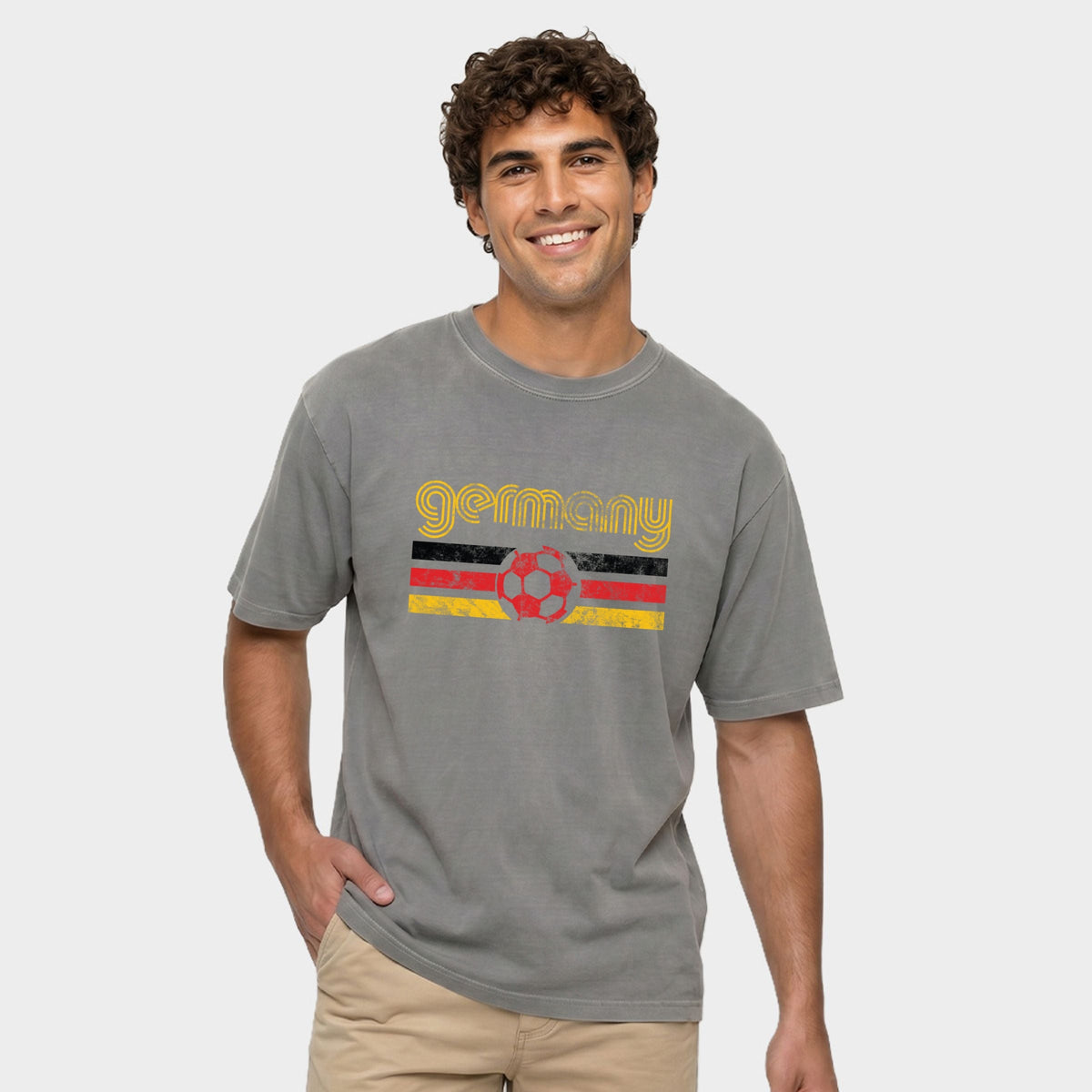 Germany Soccer Flag - Men's Garment Dyed Graphic T-Shirt product image 11