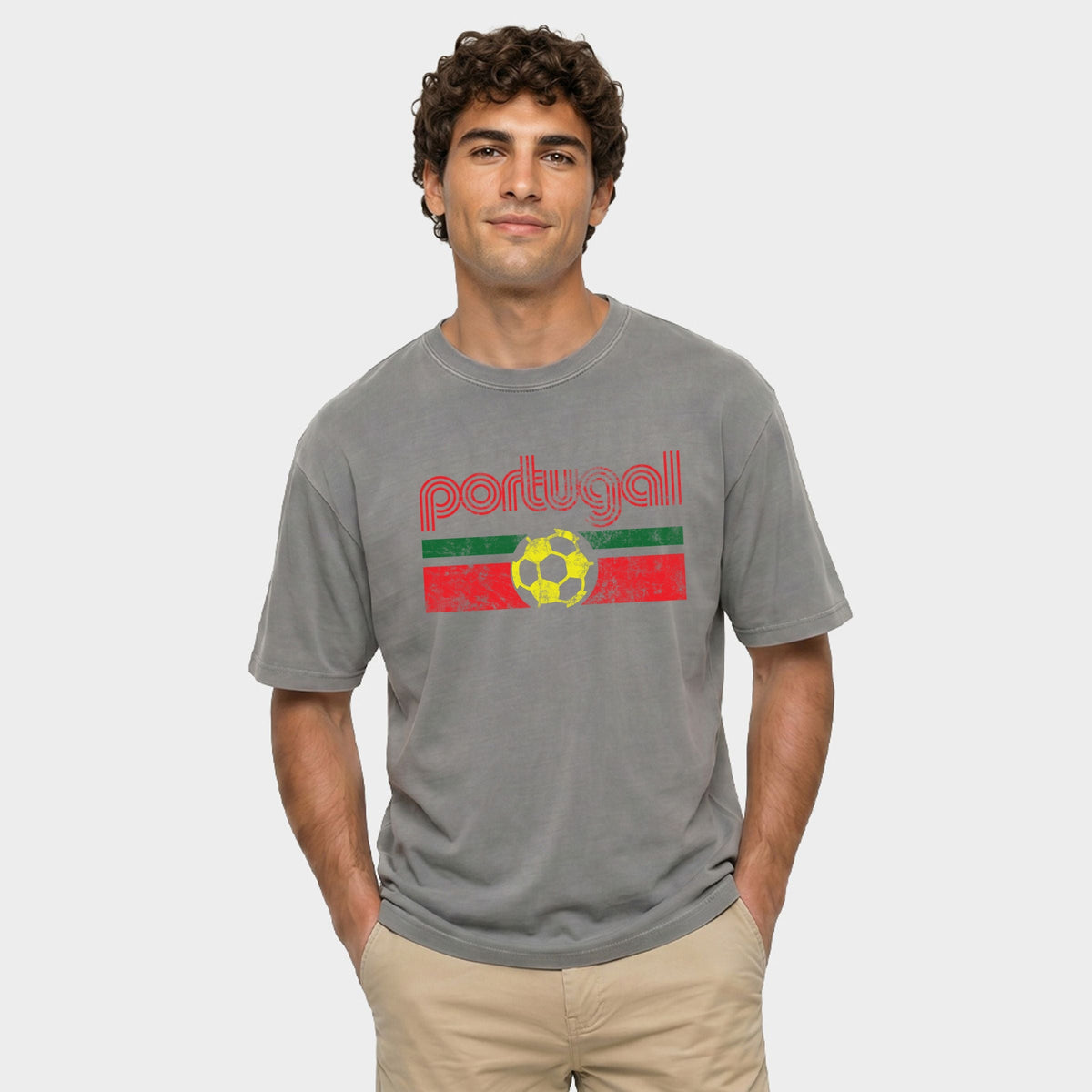 Portugal Soccer Flag - Men's Garment Dyed Graphic T-Shirt product image 4