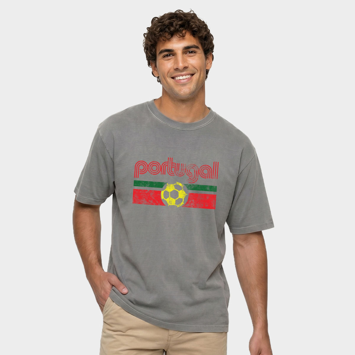 Portugal Soccer Flag - Men's Garment Dyed Graphic T-Shirt product image 5