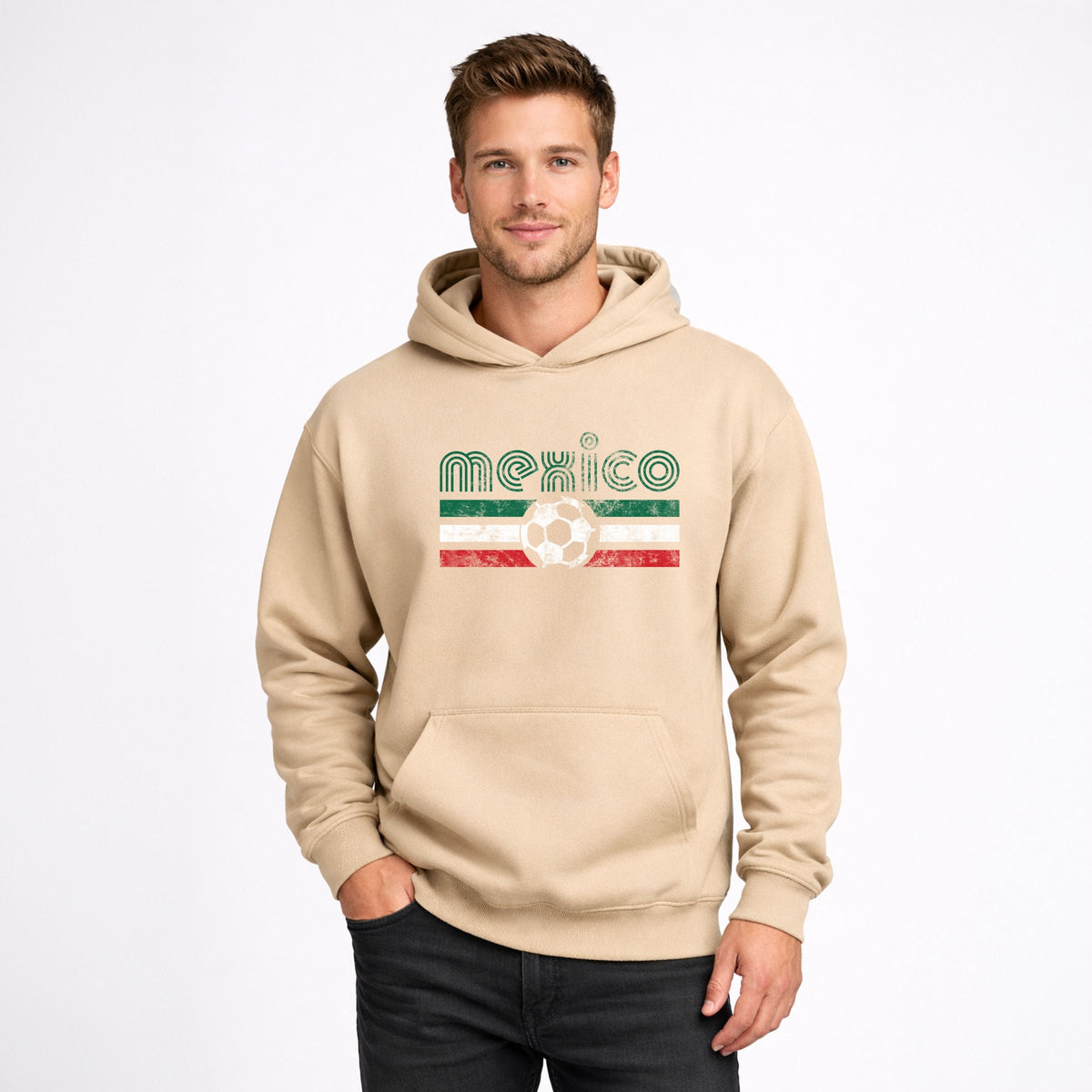 Mexico Soccer Flag - Men's Graphic Hoodie product image 4