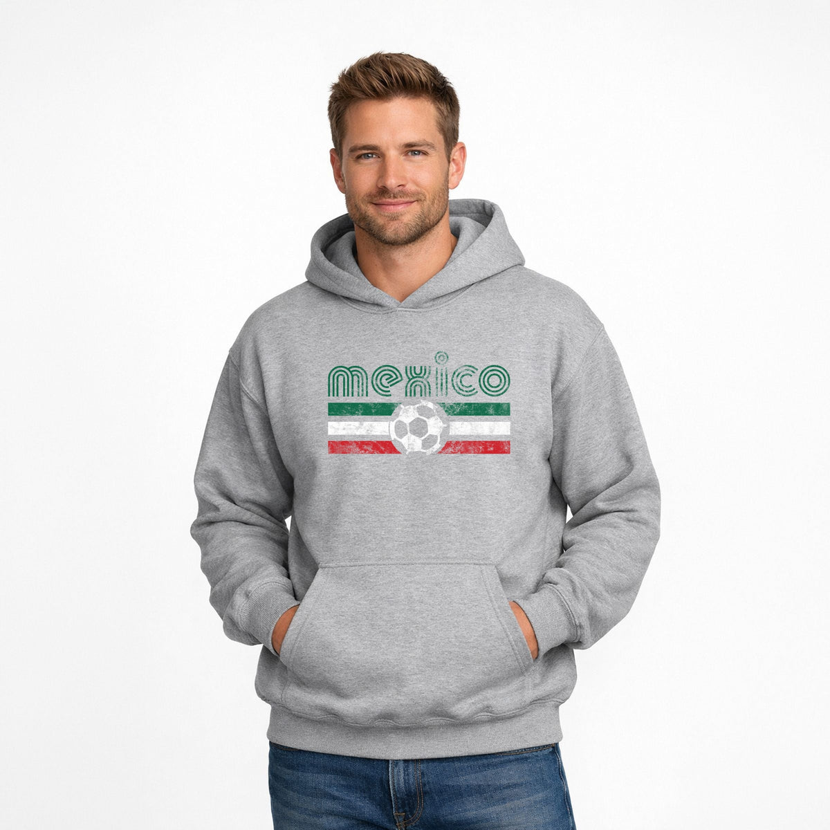 Mexico Soccer Flag - Men's Graphic Hoodie product image 1