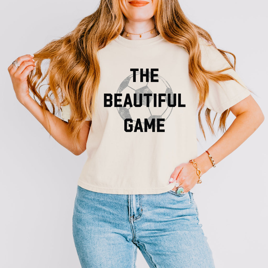 The Beautiful Game Varsity - Women's Boxy Crop Top Graphic product image 11
