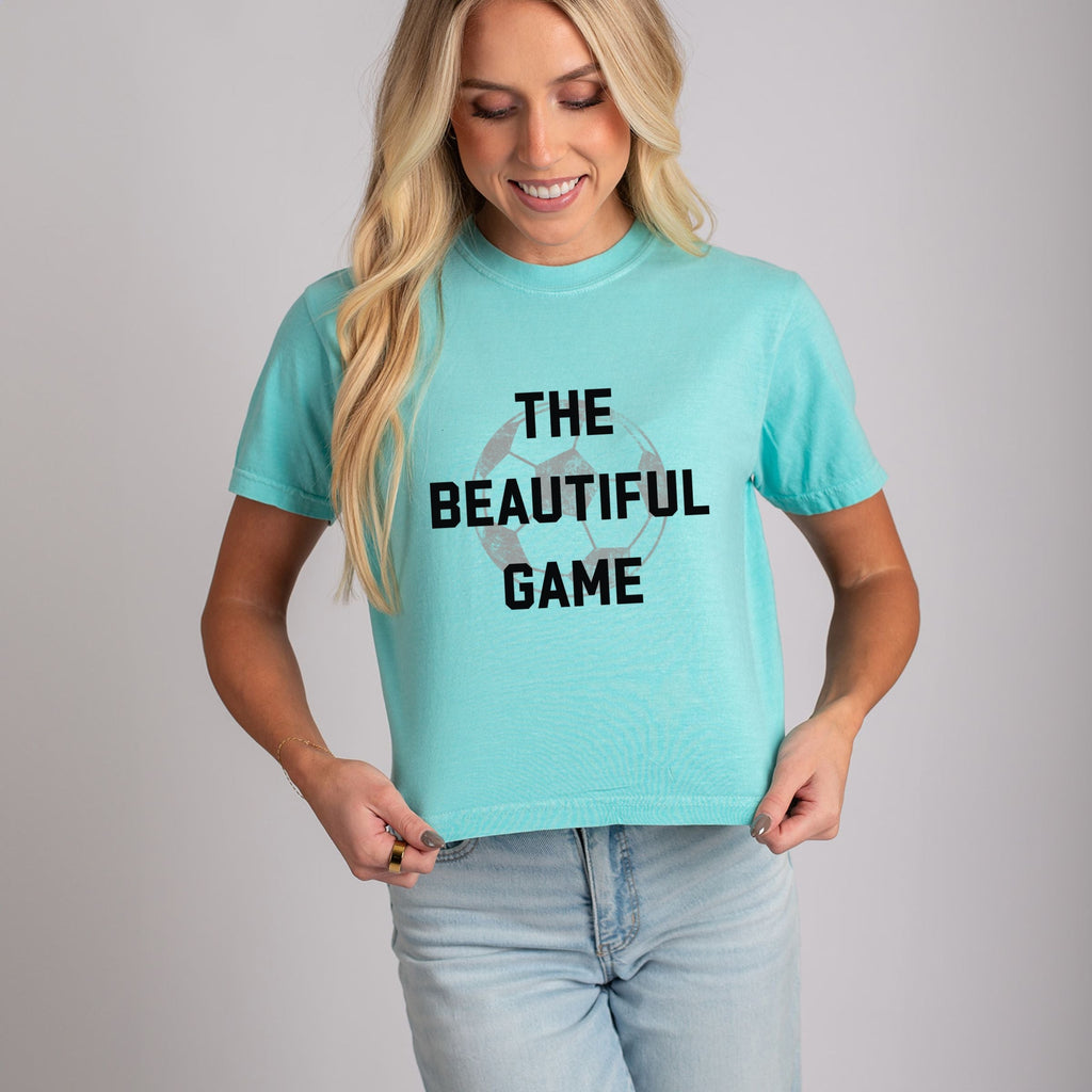 The Beautiful Game Varsity - Women's Boxy Crop Top Graphic product image 5