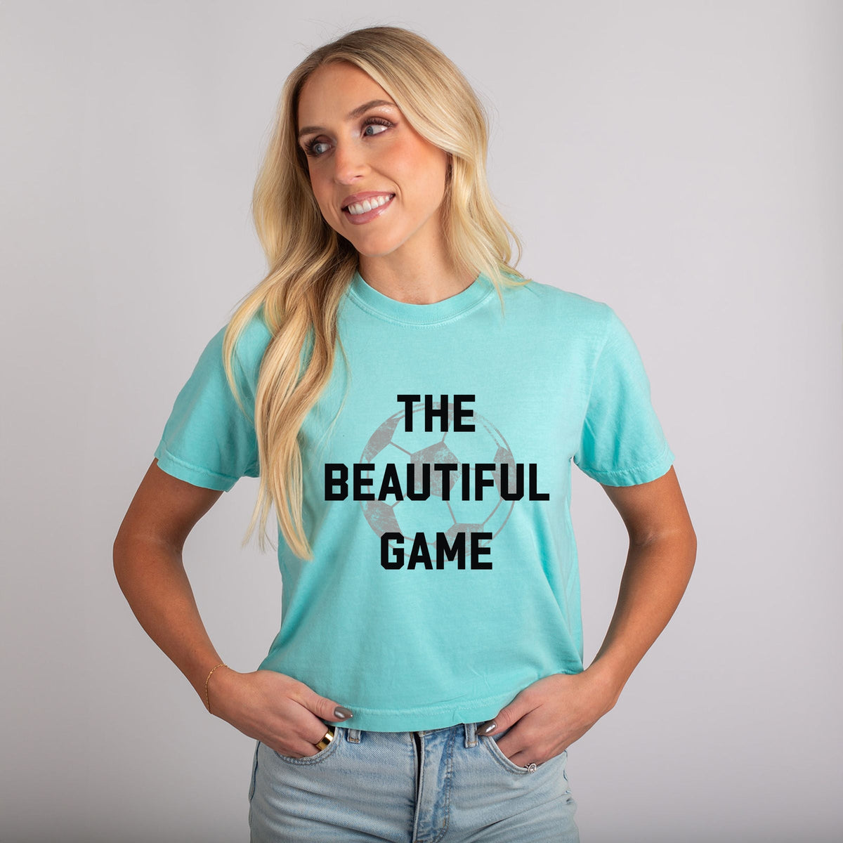 The Beautiful Game Varsity - Women's Boxy Crop Top Graphic product image 6