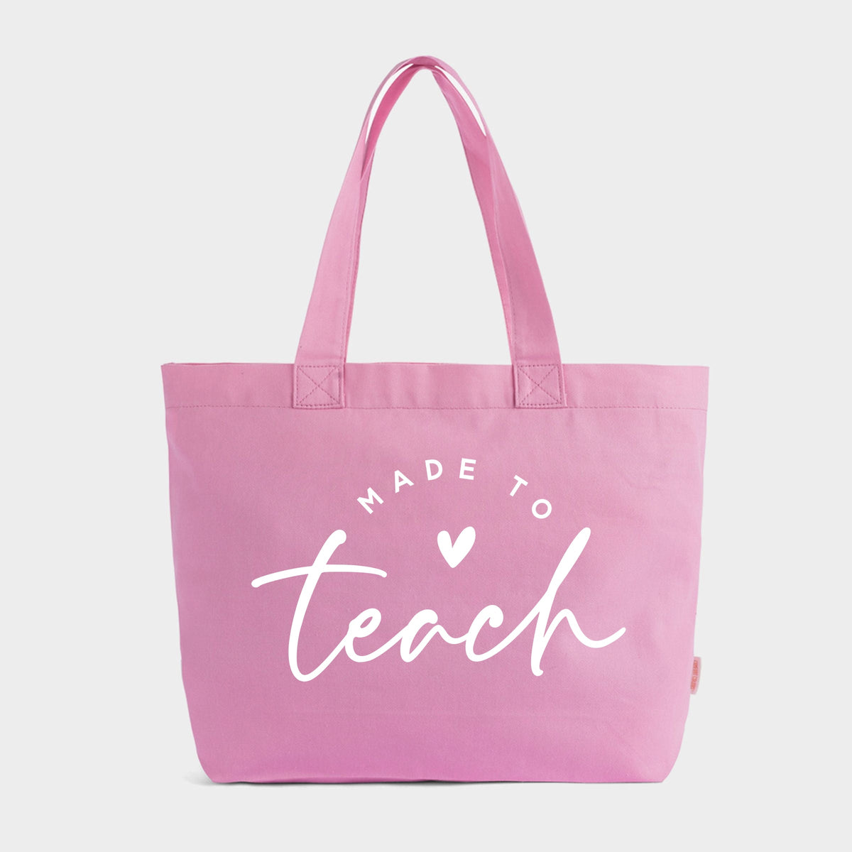 Made To Teach - Zippered Canvas Tote