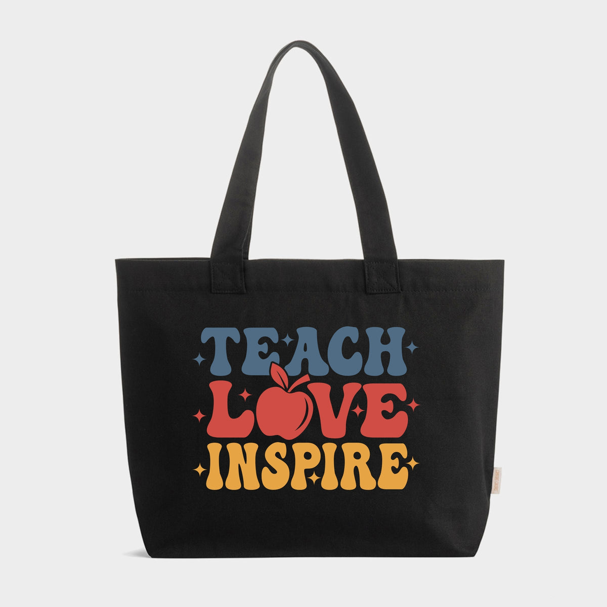 Teach Love Inspire Apple - Zippered Canvas Tote