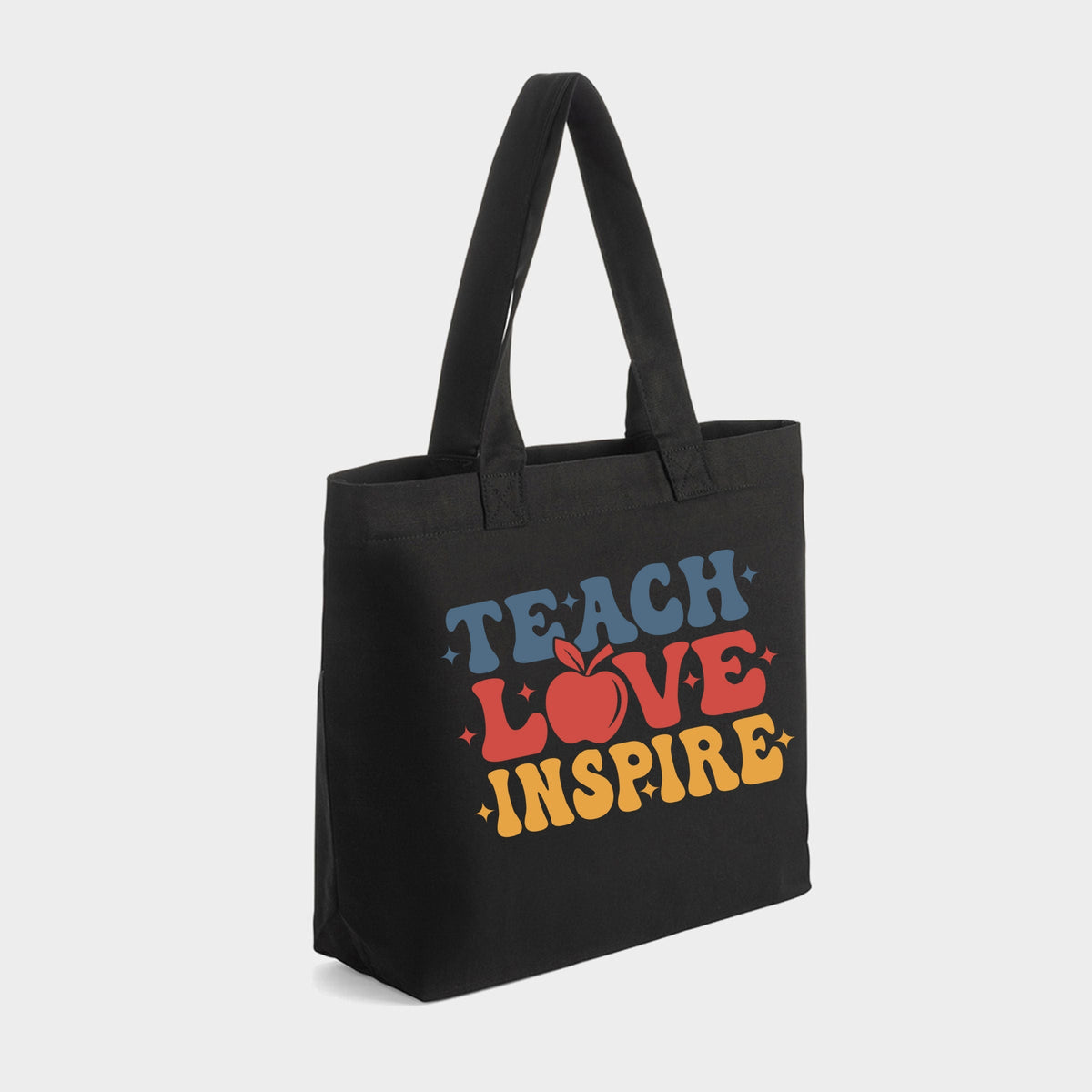 Teach Love Inspire Apple - Zippered Canvas Tote