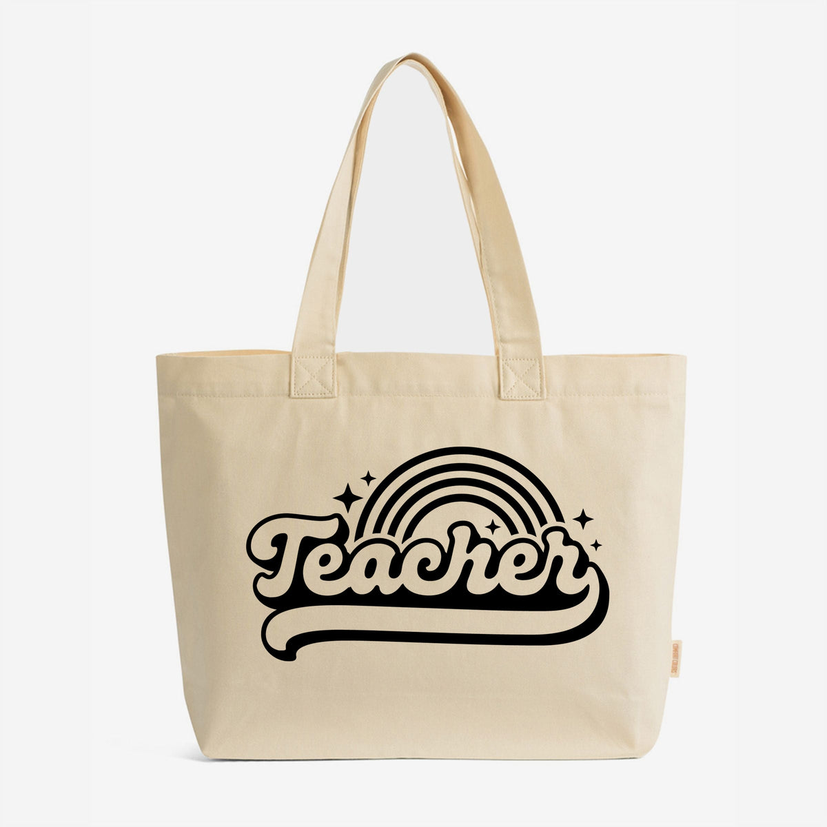 Teacher Rainbow - Zippered Canvas Tote