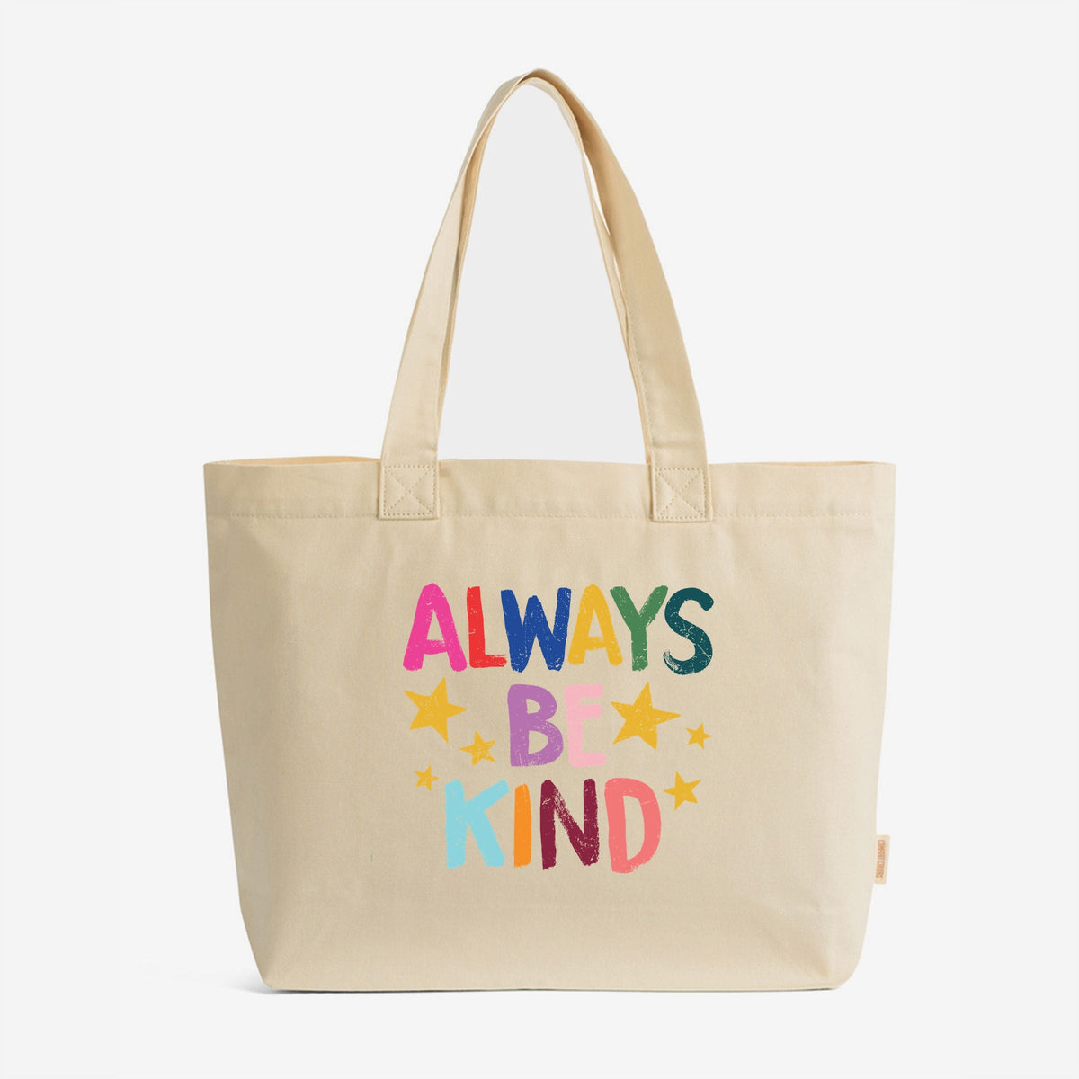 Always Be Kind Stars - Zippered Canvas Tote