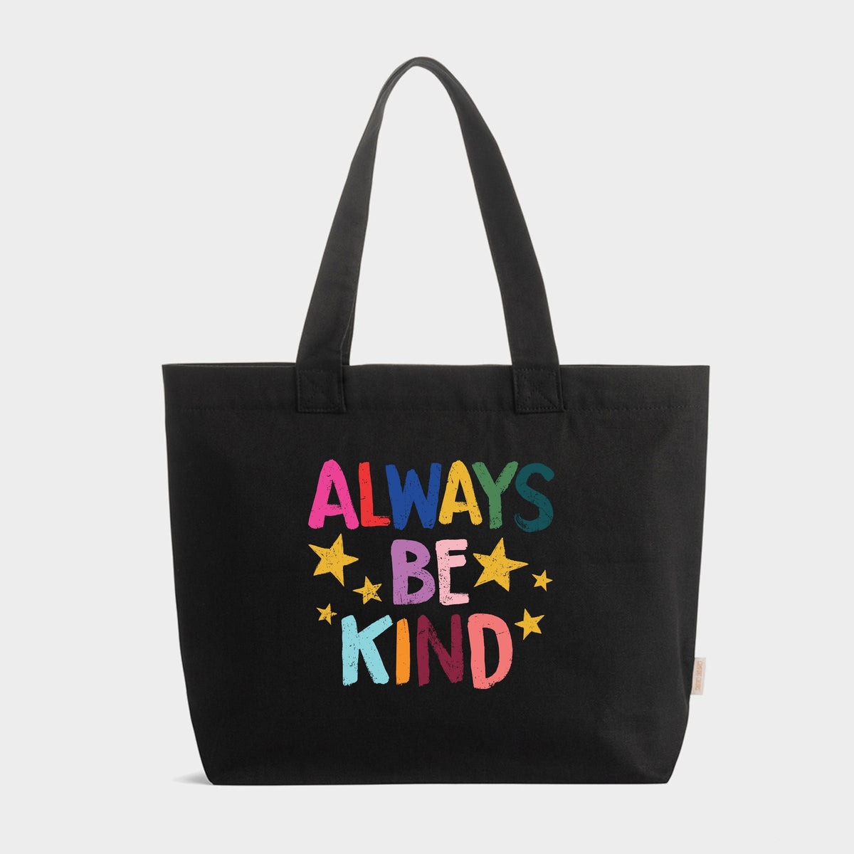 Always Be Kind Stars - Zippered Canvas Tote