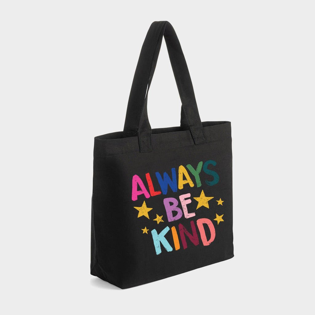 Always Be Kind Stars - Zippered Canvas Tote