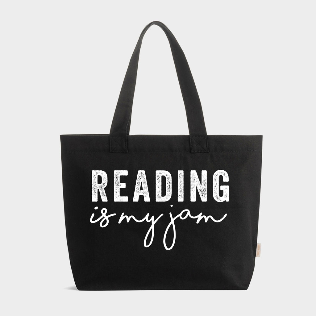 Reading Is My Jam - Zippered Canvas Tote